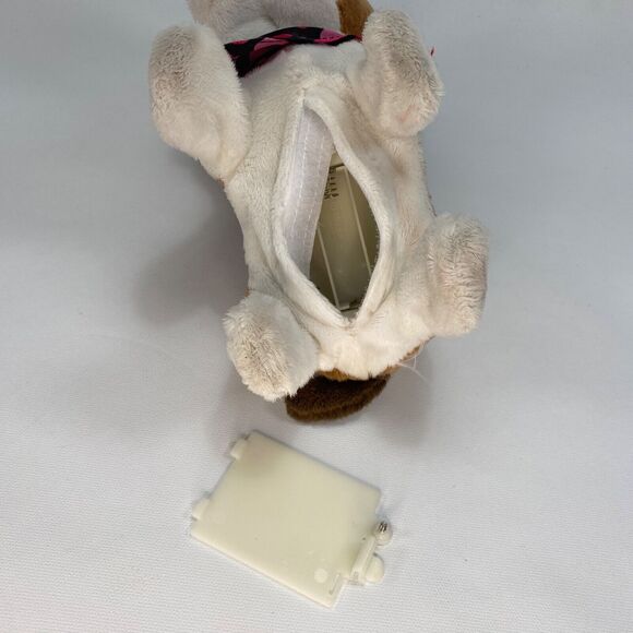 Animated Walking Singing Dog Heart Scarf Hat Battery Operated 8" Plush Toy - Picture 11 of 11